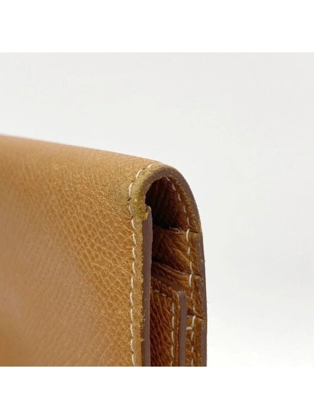 Hermes Trifold Wallet Bearn Dupri Veau Epsom Gold Silver